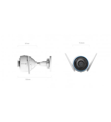 EZVIZ-螢石-H3 3MP 金屬外殼(2K) 室外網絡攝像機-CS-H3-R100-1H3WKFL(2.8mm)