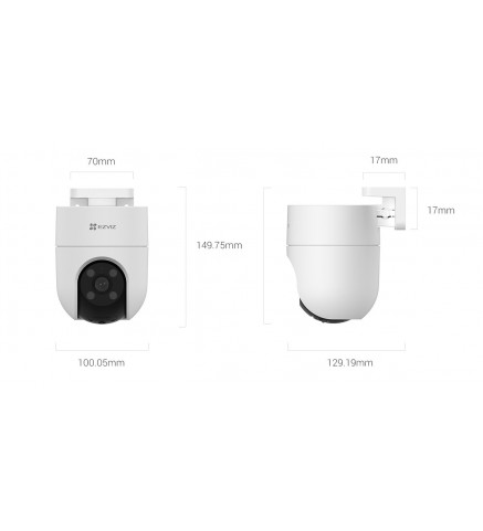 EZVIZ-螢石-H8C 袖珍可旋轉 雲台 Wi-Fi 攝像頭 -CS-H8c-R100-1K2WKFL(4mm)