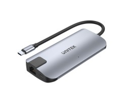 UNITEK優越者 - 五合一 USB3.1 10Gbps 多端口集線器（2 端口 USB-A 10Gbps + HDMI 4K60Hz +RJ45 + PD 100W），深空灰色 - D1028A