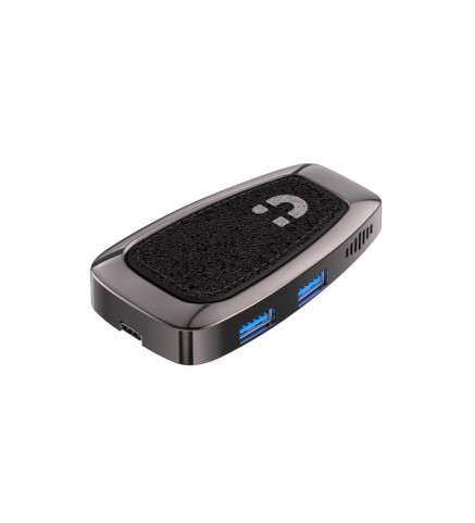 UNITEK優越者 - 四合一USB-C 10Gbps集線器（2*USB-A 10Gbps + HDMI 4K60Hz + USB-C PD 100W/數據10Gbps），深空灰+黑色，Unitek Gift - D1053A
