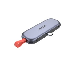 UNITEK優越者 - 適用於 iPad Pro 和 Air 的 4 合 1 USB-C 10Gbps 集線器（USB-A 10Gbps + HDMI + 音頻 + PD），帶 11.5CM 10Gbps USB-C 公對母電纜，深空灰色 - D1070A