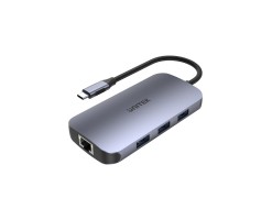 UNITEK優越者 - uHUB N9+ 9 合 1 USB-C 以太網集線器，帶 HDMI、100W 供電和雙讀卡器 - D1071A