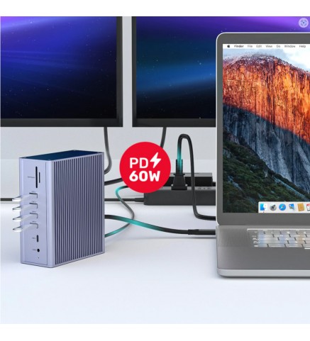 UNITEK優越者 - uHUB Prime 15 合 1 USB-C Hub (MST兼容M1晶片電腦連接三台外置4K螢幕) - D1086A