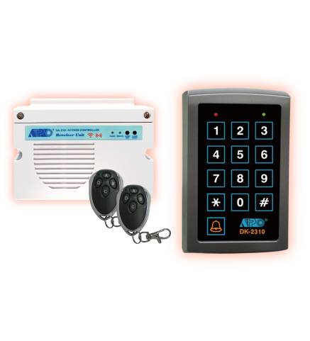 APO/AEI 手機 App “Access Plus” 專用三繼電器輸出無線接收器套裝組合包含 DK-2310 無線遙控密碼鍵盤 (Wi-Fi 和433 MHz) - DK-2310 + DA-2321