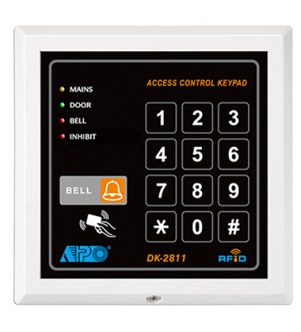 APO/AEI DK-2811 MK-II是一個獨立的數字訪問控制鍵盤，將感應器EM讀卡器組合為一個單元 - DK-2811