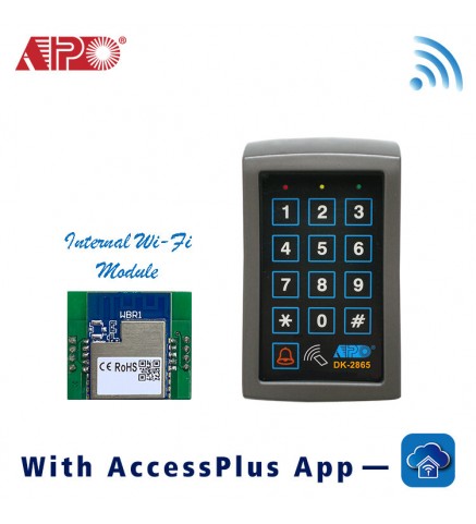 APO/AEI EM 卡+密碼，12VDC 標準功能 1+1 繼電器輸出鍵盤連 AP-01 Wi-Fi 模組 - DK-2865 (P1)