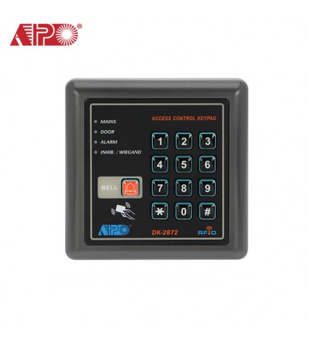 APO/AEI EM 卡+密碼，12VDC 全功能 2+1 繼電器輸出鍵盤連 AP-01 Wi-Fi 模組 (有 WIEGAND 碼輸出) - DK-2872 (P1)