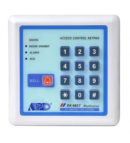 APO/AEI 全功能、2+1 繼電器輸出，防水型, 按鍵發亮密碼鍵盤 - DK-9827