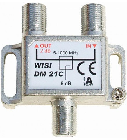 WISI德國偉視 一分支器,插入損耗2dB,分支損耗8dB,4-862兆赫 - DM21C