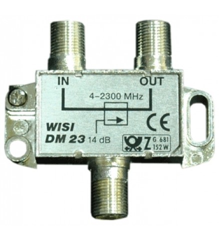 WISI德國偉視 一分支器,插入損耗0.7dB,分支損耗14dB,4-2300兆赫 - DM23