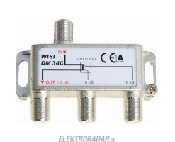 WISI德國偉視 二分支器,插入損耗1.0dB,分支損耗16.5 dB,4-2300兆赫 - DM34