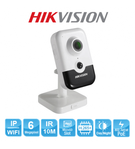 Hikvision 海康威視6 MP IR 固定立方體網絡攝像機 - DS-2CD2463G0-IWHK