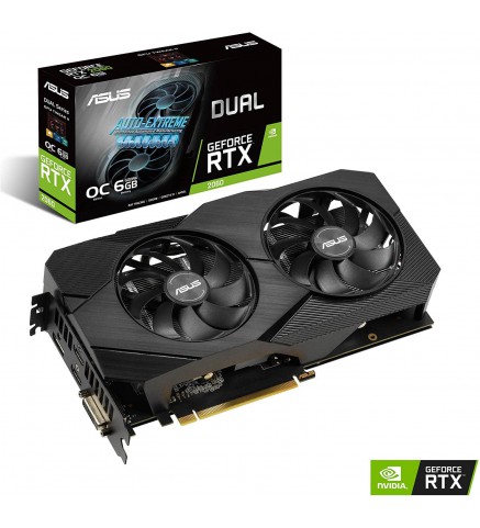 ASUS 華碩 GeForce RTX 2060 超頻 6G GDDR6 雙風扇 EVO 版顯示卡 - DUAL-RTX2060-O6G-EVO