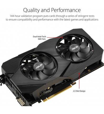 ASUS 華碩 GeForce RTX 2060 超頻 6G GDDR6 雙風扇 EVO 版顯示卡 - DUAL-RTX2060-O6G-EVO