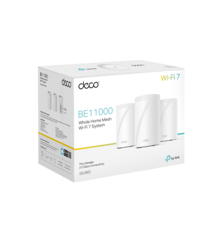 TP-LINK BE11000 全家庭 Mesh WiFi 7 系統/路由器 - Deco BE65(3-pack)