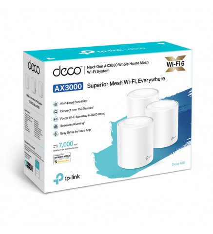 TP-LINK AX3000 完整家庭Mesh Wi-Fi系統 - Deco X60(3-pack)