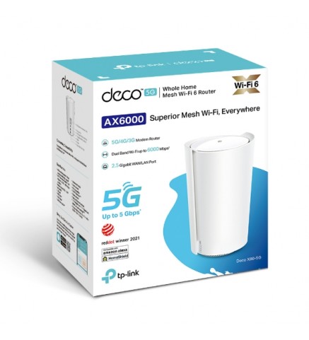 TP-LINK Deco X80-5G 5G SIM AX6000 雙頻 Wi-Fi 6 2.5G WAN/LAN Mesh CPE Router/路由器 - Deco X80-5G(1-pack)