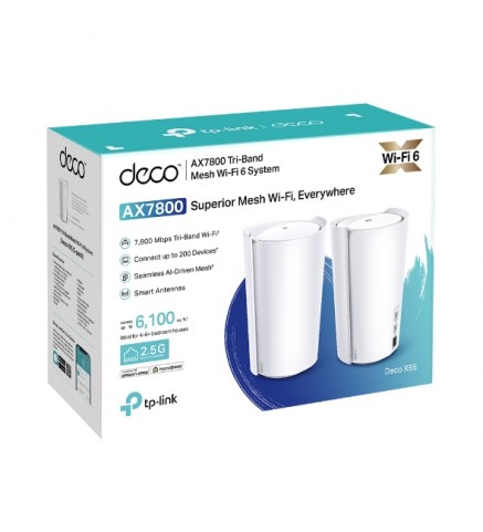 TP-LINK Deco X95 AX7800 三頻網狀 WiFi 6 系統/路由器 - Deco X95(2-pack)