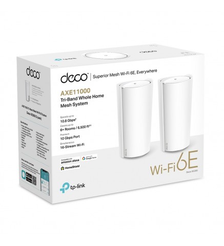 TP-LINK Deco XE200 AXE11000完整家庭Mesh Wi-Fi 6E系統/路由器 - Deco XE200(2-pack)