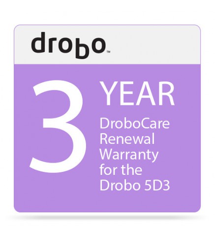 Drobo 5D3 的 Drobo 3 年 DroboCare 續訂保修 - Drobo 5D3 3Yr. DroboCare