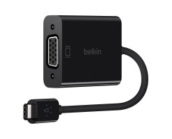 BELKIN貝爾金 - USB-C 轉 VGA 轉接器（可與 Chromebook 認證搭配使用） - F2CU037BTBLK