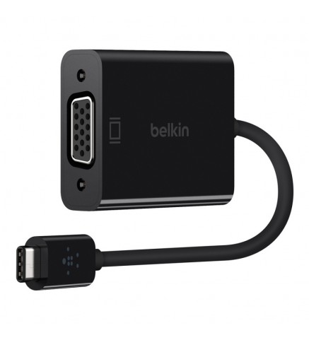 BELKIN貝爾金 - USB-C 轉 VGA 轉接器（可與 Chromebook 認證搭配使用） - F2CU037BTBLK