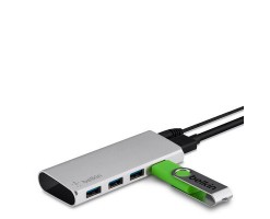 BELKIN貝爾金 4-Port USB 3.0 分插器/USB 3.0 4端口集線器 - F4U073QE