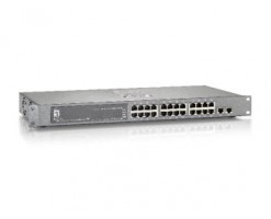 Level One 26 端口 PoE 交換機，2 個 GIG SFP/RJ45 組合，24 個 PoE 輸出 - FGP-2412