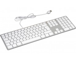 Matias - 適用於 Mac 的 RGB 背光有線鋁製鍵盤 - 銀色 - FK318LS