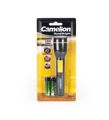 Camelion - 手電筒 0.5Watt 塑料手電筒 - 黑色 - FL1L2AA-2R6P