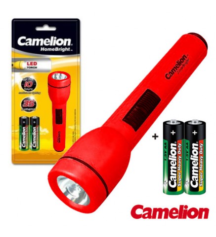 Camelion - 手電筒 0.5Watt 塑料手電筒 - 紅色 - FL1L2AA-2R6P