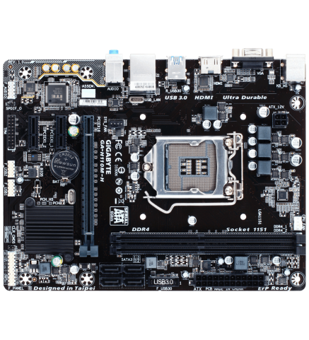 技嘉 GIGABYTE 主機板支援Intel® 第6代Core™ 處理器 - GA-H110M-H