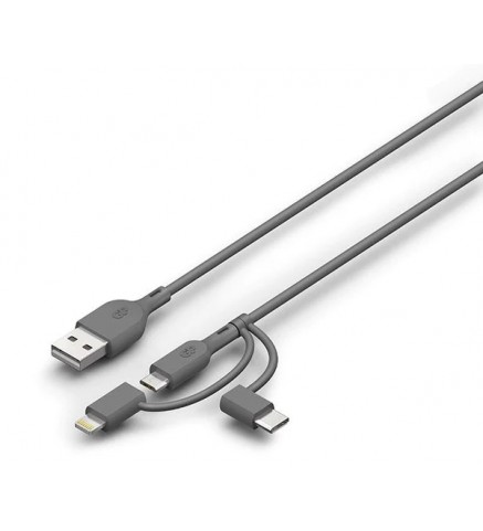 GP超霸 - 1米 3-合-1 USB 傳輸線 (Micro-USB + Ligtning + USB type C)  - GPACECB19002
