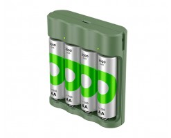 GP Recyko Everyday Charger (USB) B421 4-slot NiMH with 4 x 1=1000 Series AA 2,000mAh NiMH Batteries - GPACSB421019