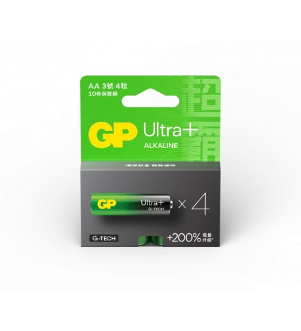 超霸電池 GP 超特強鹼性 Ultra Plus 2A 4粒咭裝  - GPPCA15UP052