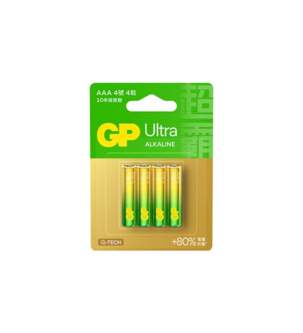 超霸電池 GP 特強鹼性 Ultra 3A 4粒咭裝 - GPPCA24AU164