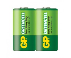 超霸電池 GP 碳性 Greencell C SIZE 2粒收縮裝  - GPPCC14KC040