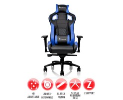 Thermaltake Tt eSports GT Fit 100 Ergonomic Gaming Chair - Black+Blue- GT FIT 100 (Black+RED/BLUE)