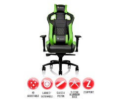 Thermaltake Tt eSports GT Fit 100 Ergonomic Gaming Chair - Black+Green- GT FIT 100 (Black+RED/BLUE)