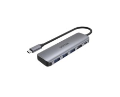 UNITEK優越者 - 5 合 1 USB3.1 Type-C 集線器（3 端口 USB3.0 + HDMI + PD100W），深空灰色 - H1107E