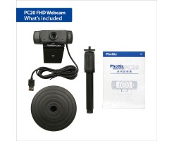 Phottix - PC20 Full HD Webcam Full HD Wide Angle Camera - HD PC20