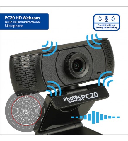 Phottix - PC20 Full HD Webcam 全高清廣角視像鏡頭 - HD PC20