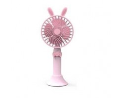 HongPAI - Rabbit Ear Shaped Upright Portable Fan (With Stand Base)-Pink Red - HP-857