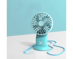 HongPAI - Mini portable fan (with stand base & neck ring)-Pink Blue- HP-865