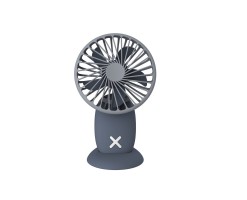 HongPAI - Mini portable fan (with stand base & neck ring)-gray - HP-865