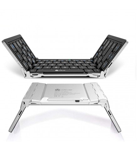 iClever 銀色三折疊藍牙鍵盤-IC-BK03 銀色