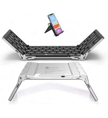 iClever 銀色三折疊藍牙鍵盤-IC-BK03 銀色
