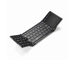 iClever 灰色三折疊藍牙鍵盤連觸控板- IC-BK08 (Touch Pad) 太空灰