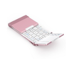 iClever 玫瑰金三折疊藍牙鍵盤連觸控板- IC-BK08-RG 玫瑰金