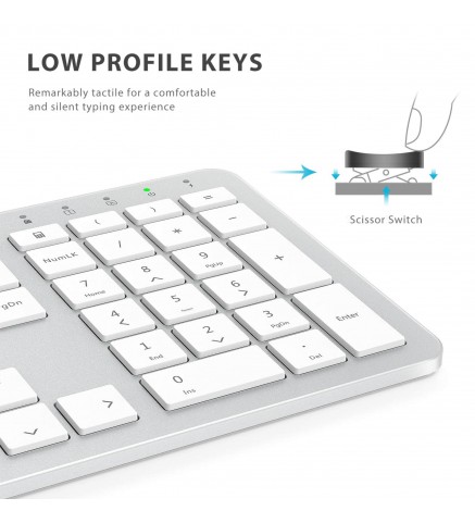 iClever WiFi 無線超薄鍵盤連滑鼠組合 白色 - IC-GK08 白色